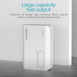 White Power Bank 10000mAh Fast Charge Portable